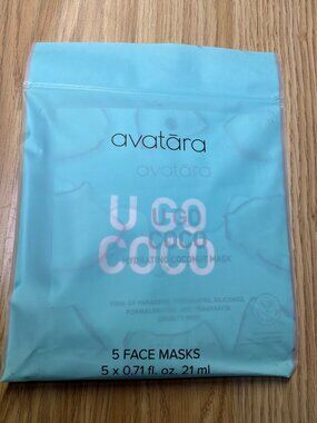 Avatara Hydrating U Go Coco Coconut Sheet Face Mask 5 Pack 21ml Skincare